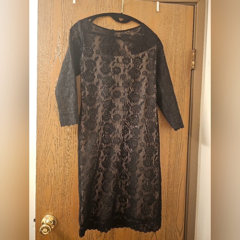 Venus open back Black Illusion Dress size small